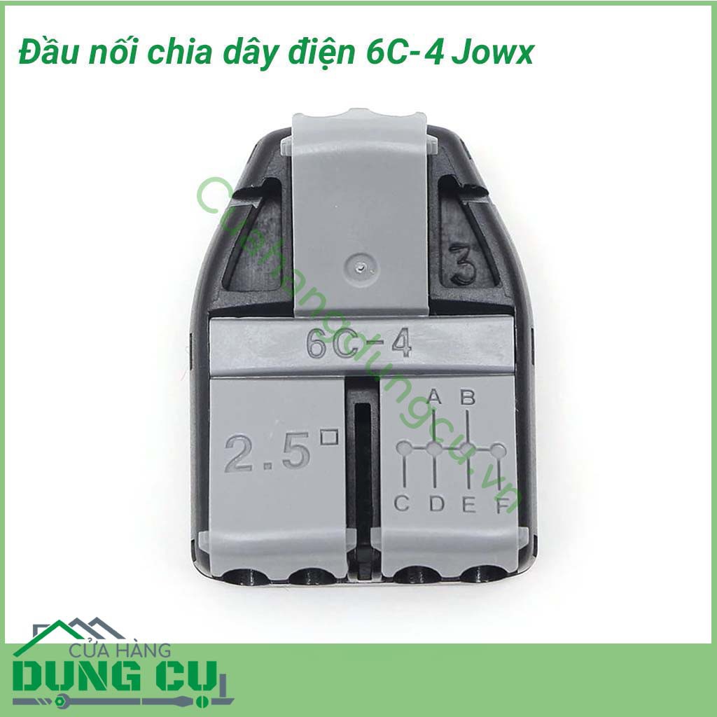 Đầu nối chia dây điện 1 đầu ra nhiều đầu dây điện Jowx 6C-4