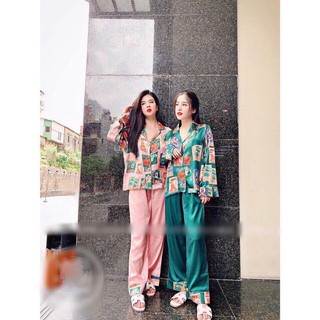 Đồ bộ lụa satin pijama freesize dưới 60kg