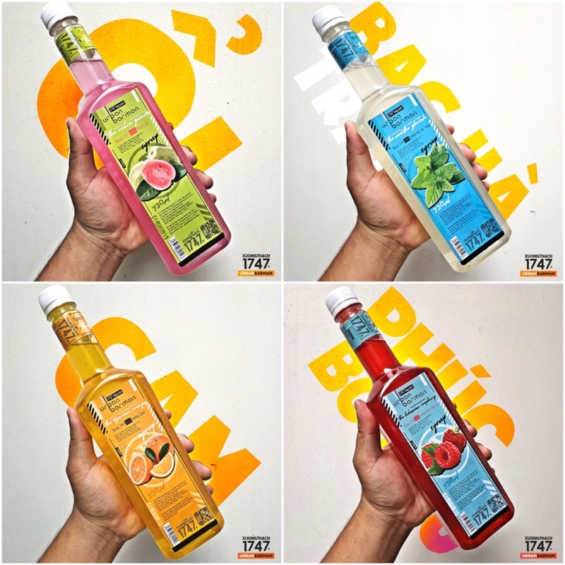 Siro Syrup Urban Barman các vị 730ml