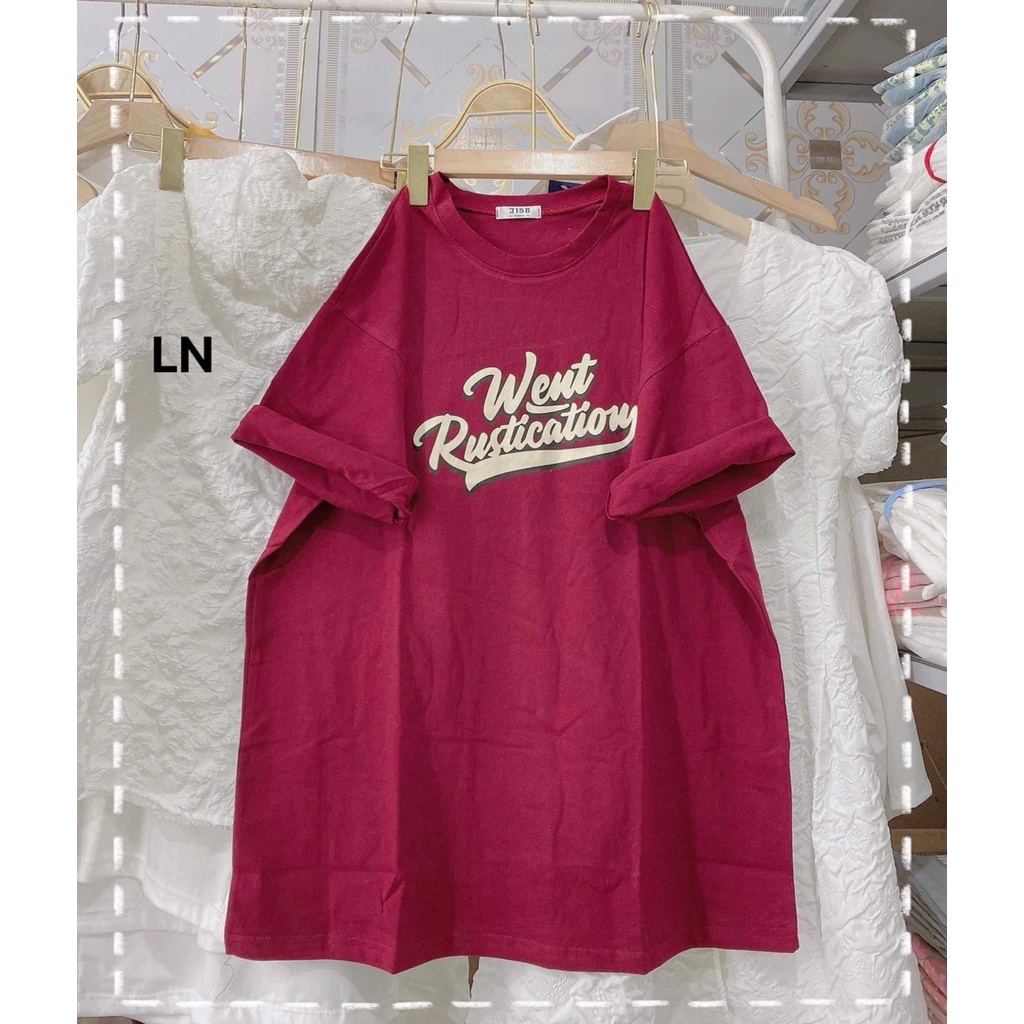 Áo thun nam nữ unisex form thụng rộng tay lỡ,áo phông tum chữ xanh chất cotton màu trắng xanh