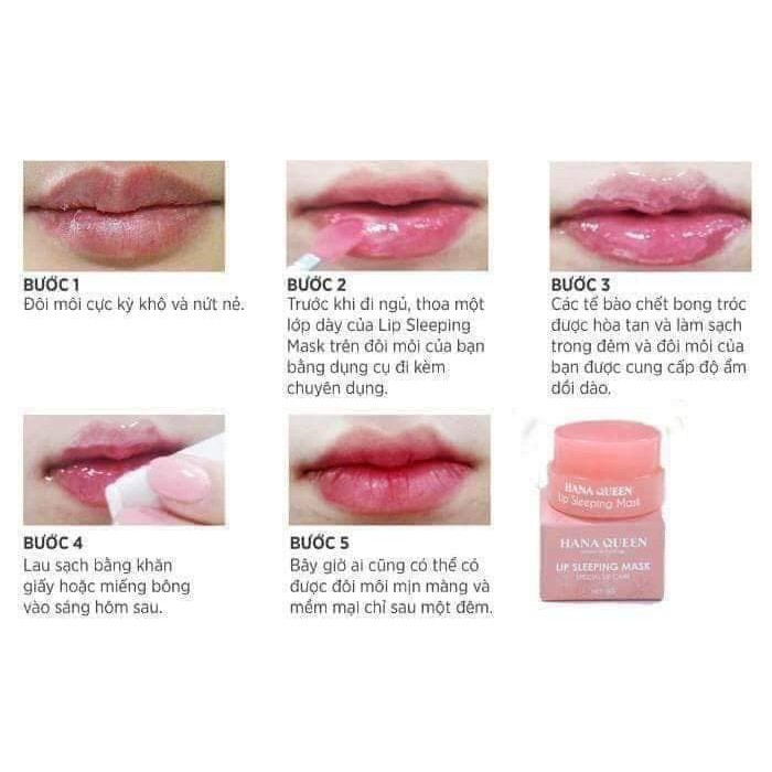 [SALE KHÔ MÁU] Nạ Ủ môi-LIP SLEEPING MASK Hanaqueen | BigBuy360 - bigbuy360.vn