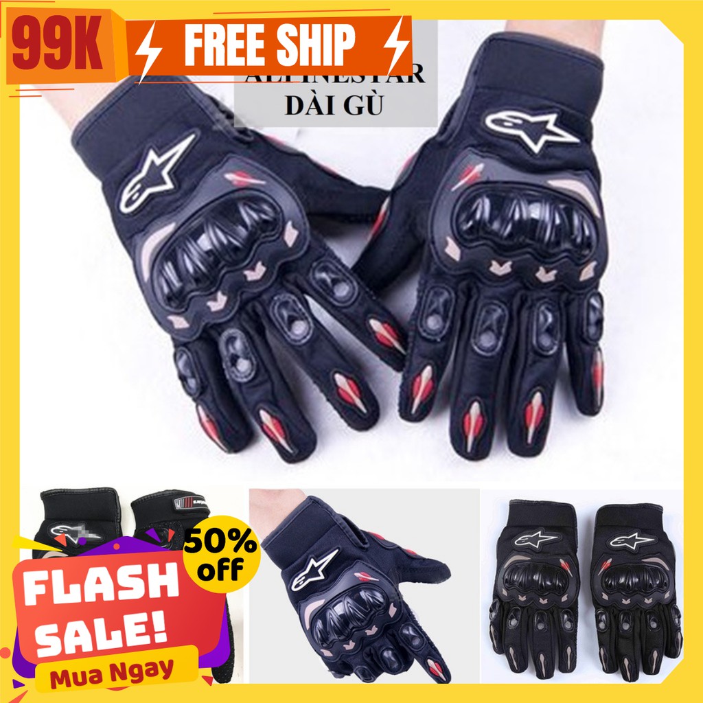Găng TAY THỂ THAO ALPINESTAR gù nhựa dài găng tay MOTOR chuyên sỉ đồ phượt