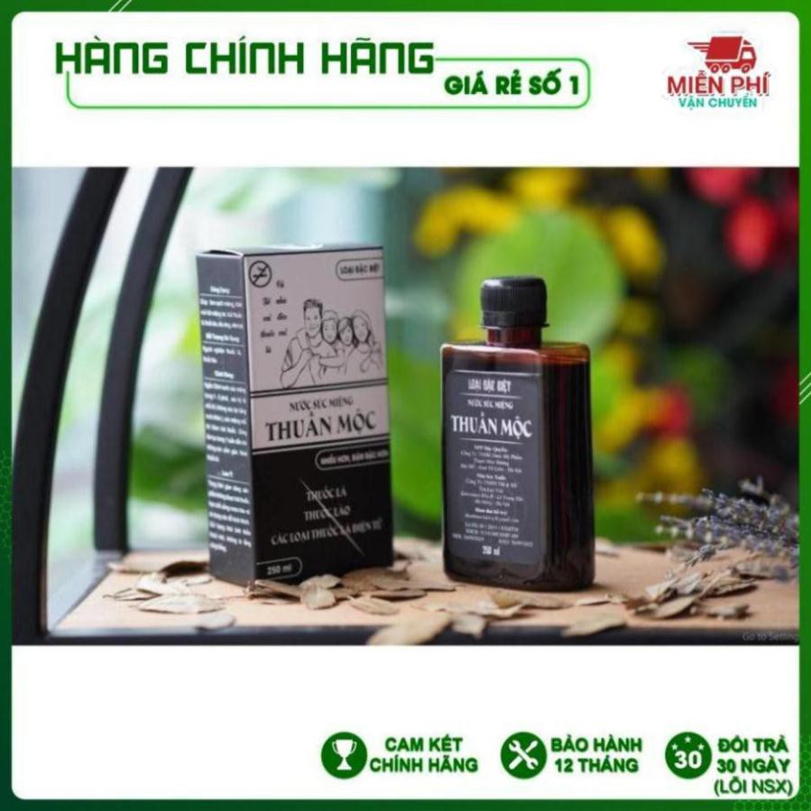 [KHÔNG CÒN NGHIỆN THUỐC, CHÍNH HÃNG] Nước xúc miệng Thuần Mộc - Cai thuốc lá, thuốc lào