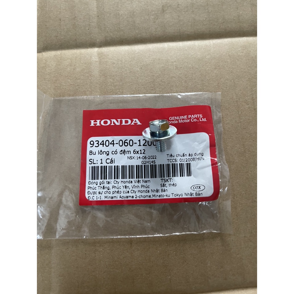 ốc đuôi dè bảng số xe future neo future x future 2 (số 5 trong hình)hàng chính hãng 934040601200