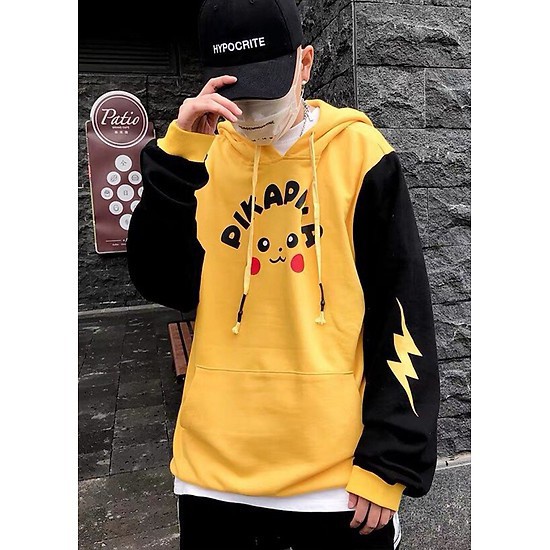 Áo Hoodie Pikachu unisex dễ thương - Kèm ảnh thật