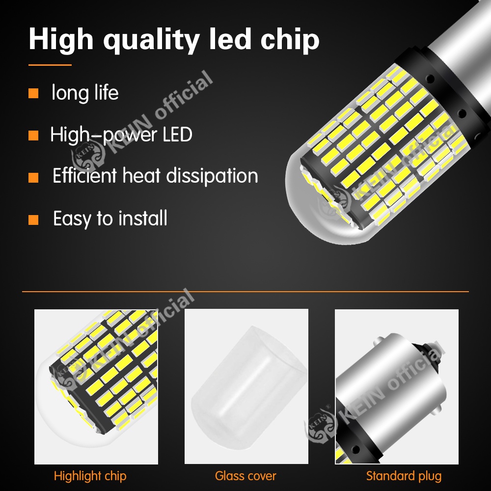Bóng Đèn LED 144SMD 1156 1157 T20 7440 7443 W21W 1157 BAY15D 1156 BA15S P21W P21 5W BAU15S Gắn Đuôi Xe Mô Tô