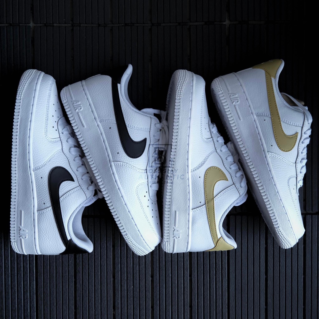 Giày Air Force 1 WHITE BLACK/GOL BASIC Chính Hãng 🔴AF1 Trắng🔴Giày Sneaker Nike Air Force 1 BASIC