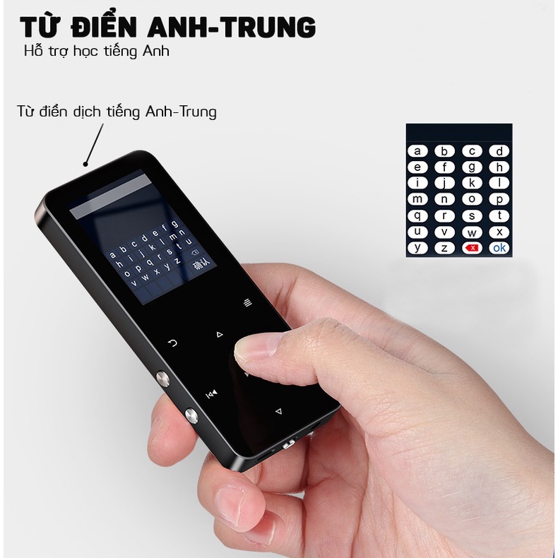 Máy Nghe Nhạc Mp3, Xem Phim, Bluetooth Bộ Nhớ 8GB Vỏ Kim Loại S08  HOMESTORE