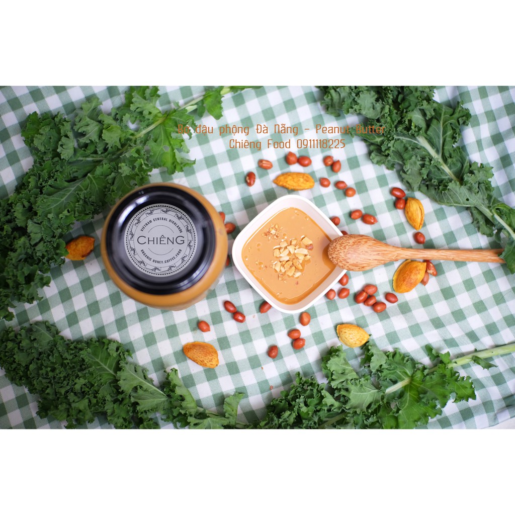 Combo 4 hũ 500g - Bơ đậu phộng không đường, Bơ đậu phộng ăn kiêng, Eat clean Healthy, Ăn chay - CHIÊNG FOOD - 500g/220g