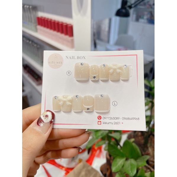 Móng giả thiết kế nailbox thạch nơ