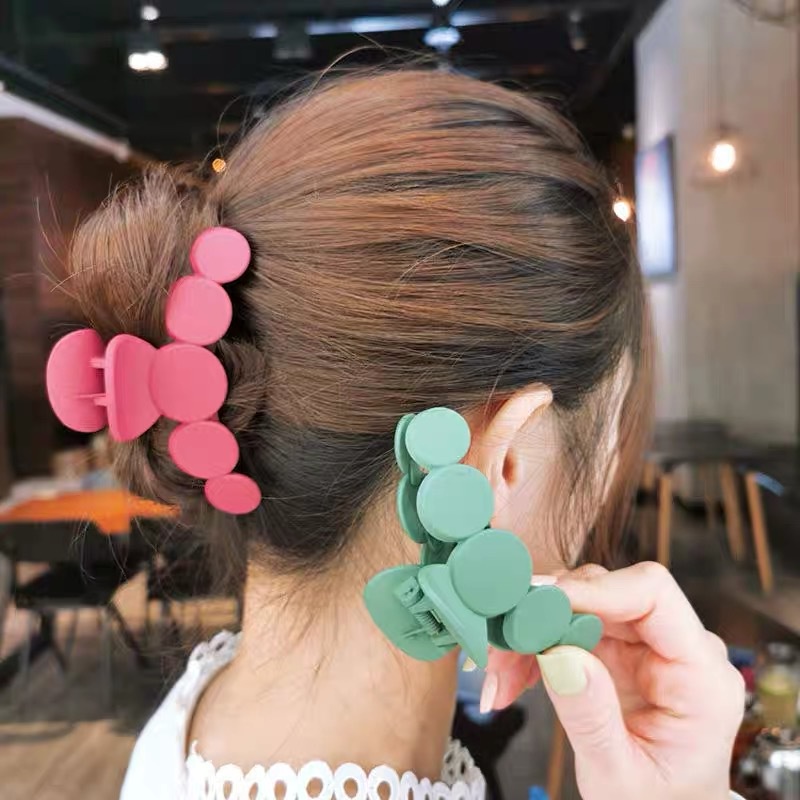 Kẹp tóc càng cua nhựa trơn nhám nhiều màu Hàn Quốc hottrend trong suốt cỡ size lớn cho nữ