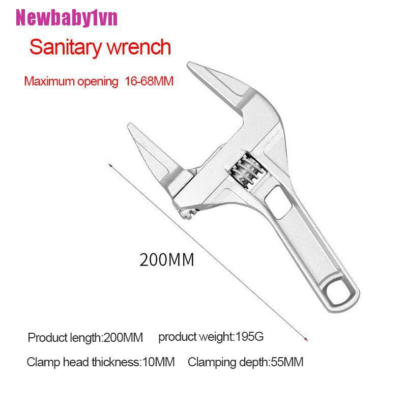 Cờ Lê Hàm Rộng 6-68mm Có Thể Điều Chỉnh Hỗ Trợ Sửa Chữa