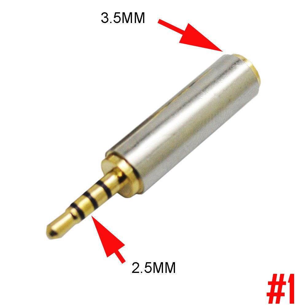 1 Đầu Chuyển Đổi Từ Jack 3.5mm Sang 2.5mm /2.5mm Male Sang 3.5mm Female