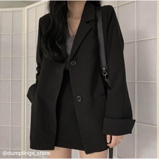 Set blazer + chân váy đen