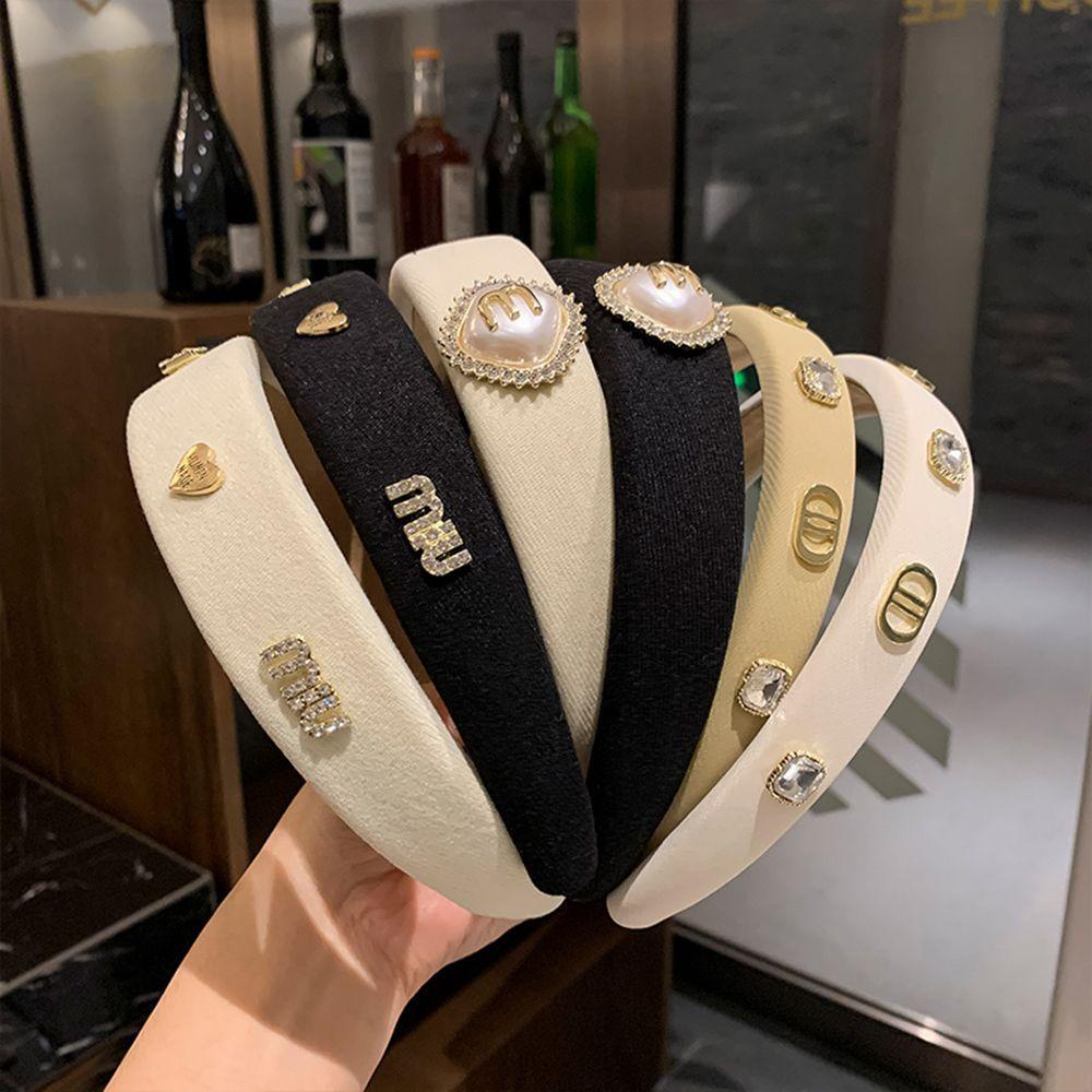 VANES1 Băng Đô Cài Tóc Bản Rộng Màu Sắc Thanh Lịch Cho Nữ