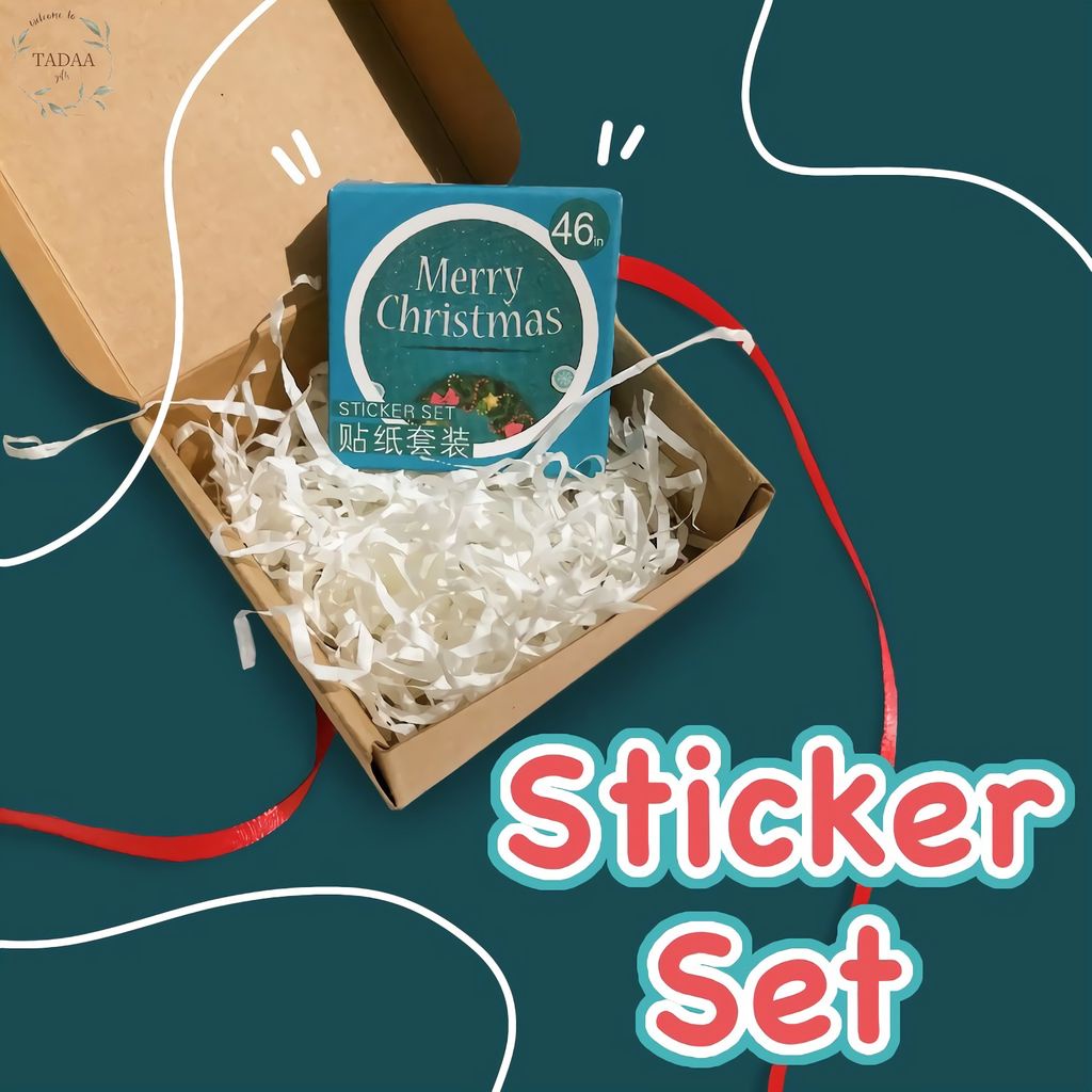 SET STICKER NOEL Set sticker 46 cái 1 hộp, set sticker cho Noel, Giáng sinh ảnh thật và clip