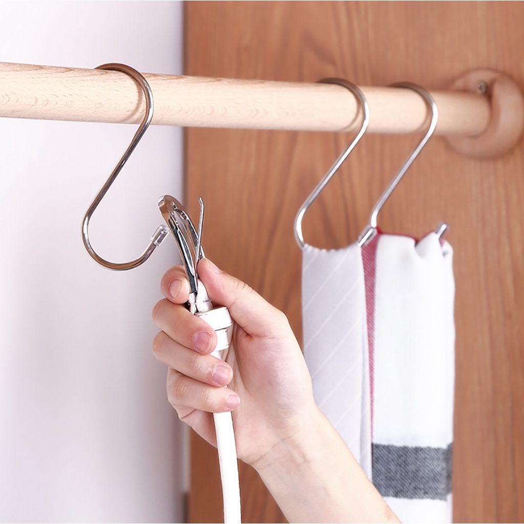 Combo Móc Treo Đồ Chữ S Tiện Lợi , Móc Treo Đồ Nhà Tắm Nhà Bếp Đa Năng