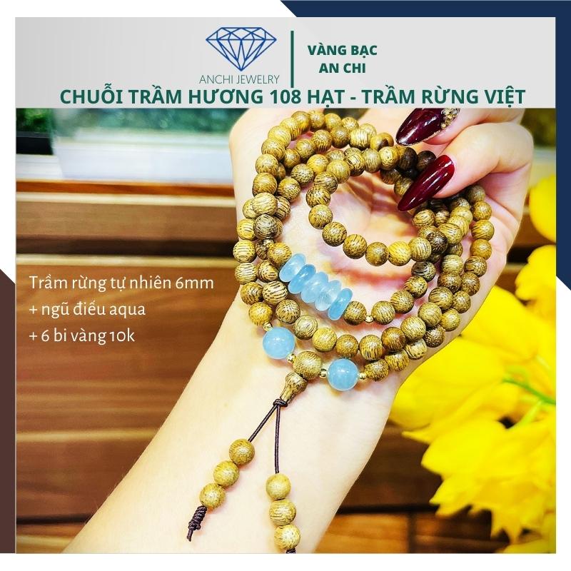 Vòng tay trầm hương tự nhiên - tốc rừng Việt Nam / Indonesia - đeo càng lâu càng thơm. Anchi jewelry