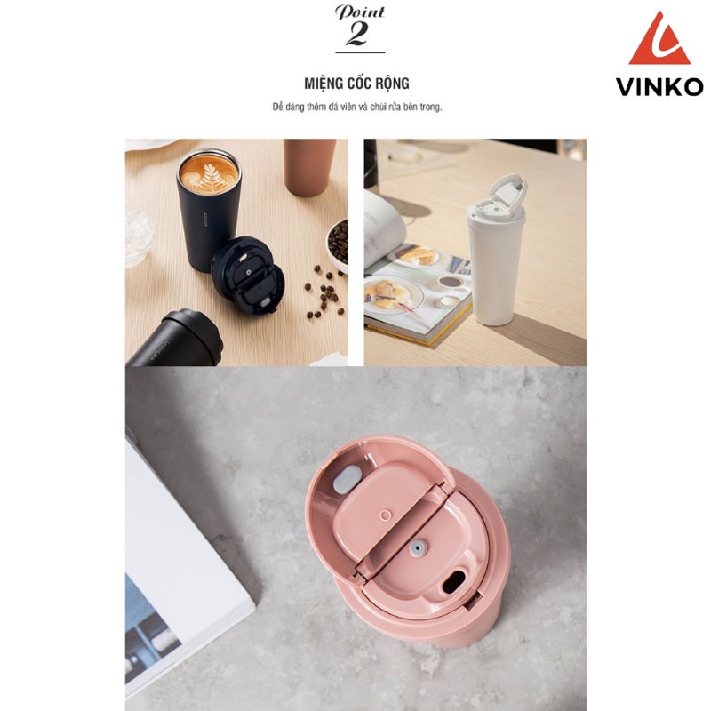 Cốc Giữ Nhiệt, Bình Giữ Nhiệt Lock&Lock Energetic One-touch 550ml - LHC3249