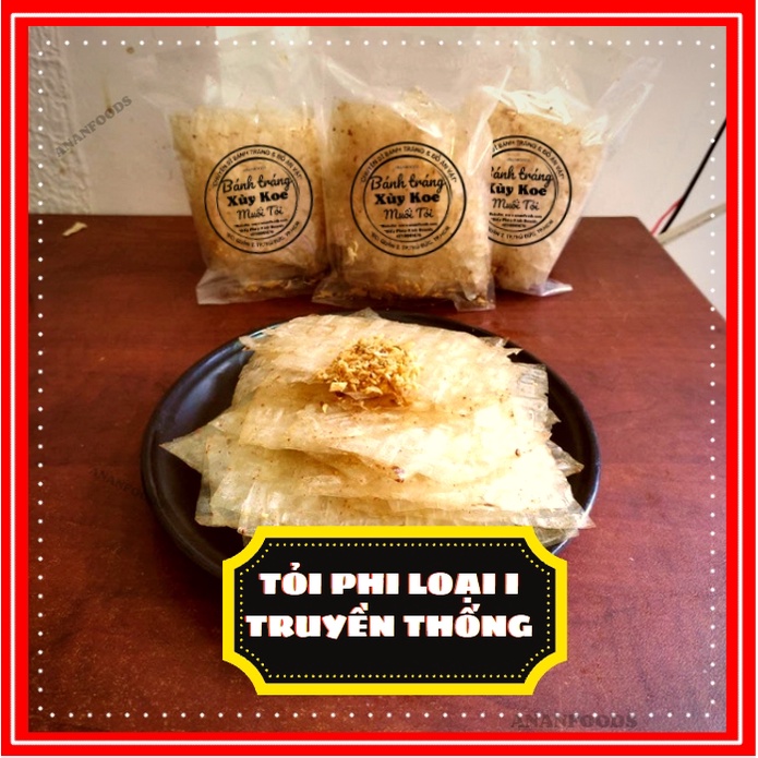 Bánh Tráng Trộn Phơi Sương Xì Ke  Tây Ninh Muối Nhuyễn Xike Muối Tỏi - Ananfoods - 10 BỊCH - ĐỘC QUYỀN