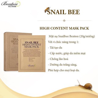 Mặt nạ Snail Bee High Content Mask Pack