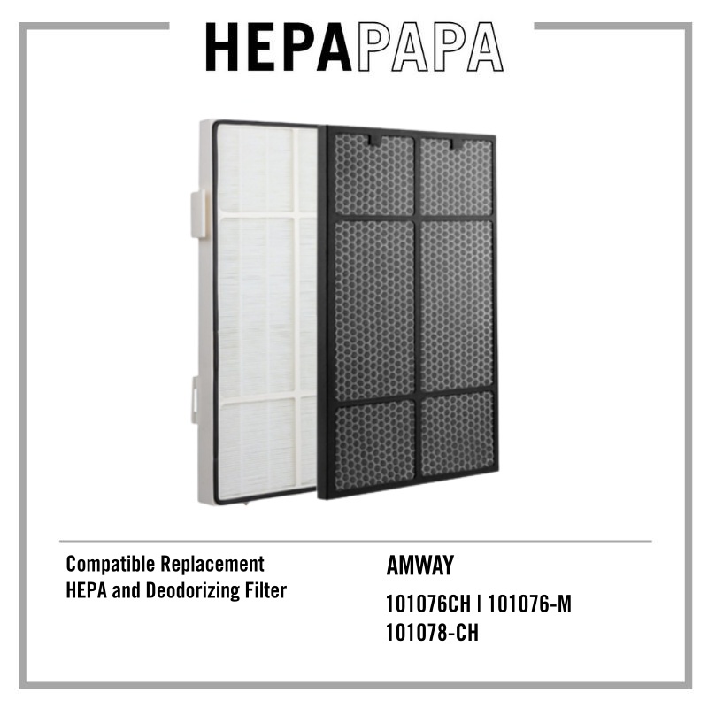 Amway Atmosphere Compatible Replacement HEPA and Deodorizing Carbon Filters 40W 60W