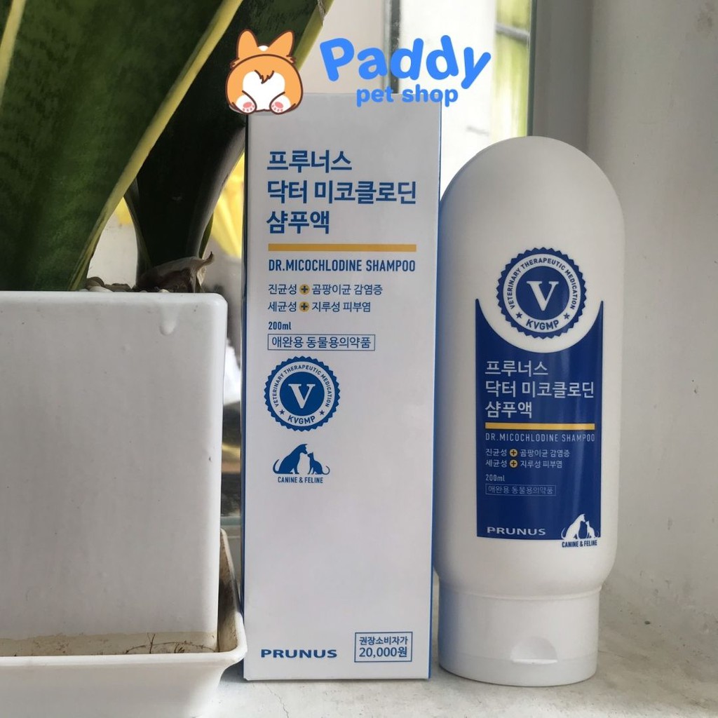 Sữa Tắm Nấm Ngứa &amp; Viêm Da Cho Chó Mèo Prunus Micochlodine (200ml)