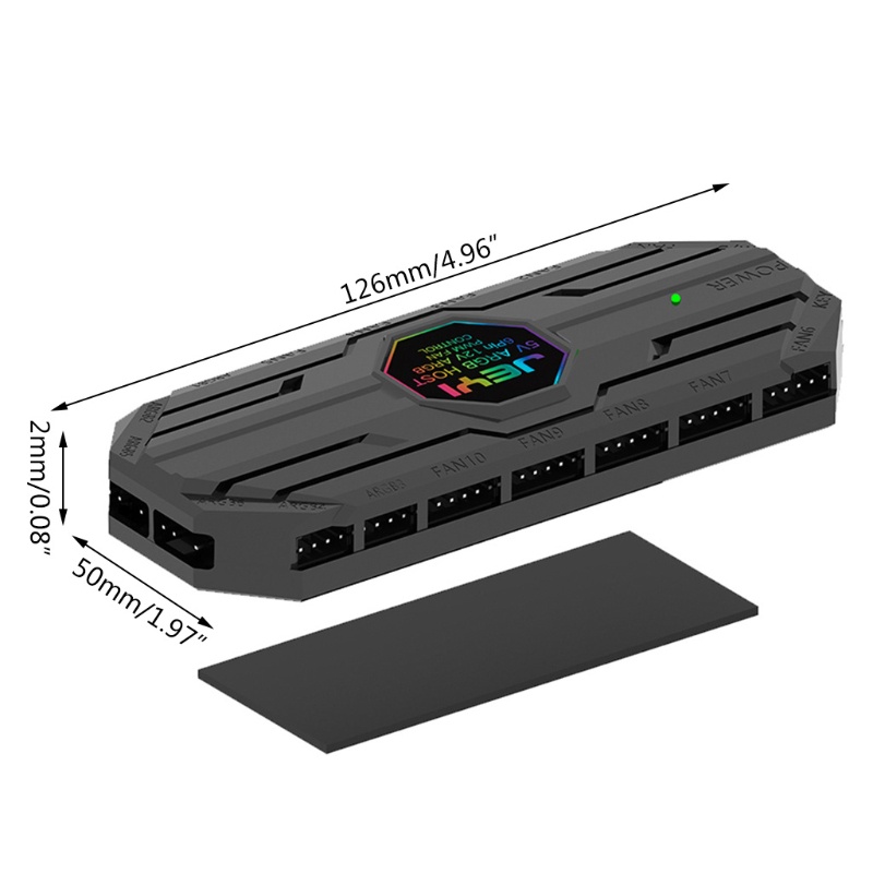 Bo Mạch Chủ Điều Khiển Tốc Độ Quạt Máy Tính Điều Khiển Từ Xa Đèn ARGB 6Pin 12V Kèm Nam Châm