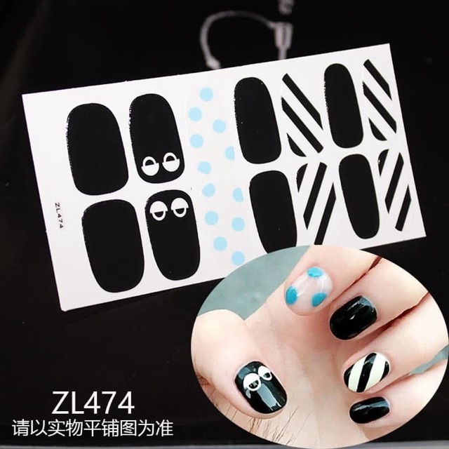 Set 14 miếng dán móng stiker cực xinh 🥰 freeship