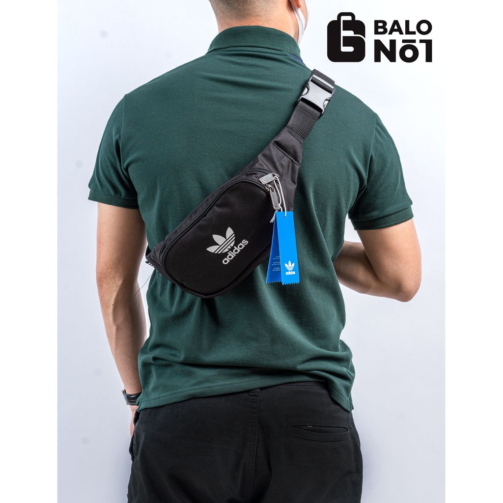 Túi bao tử đeo chéo unisex DV2400 ESS Crossbody Bag Black - Hàng nhập khẩu