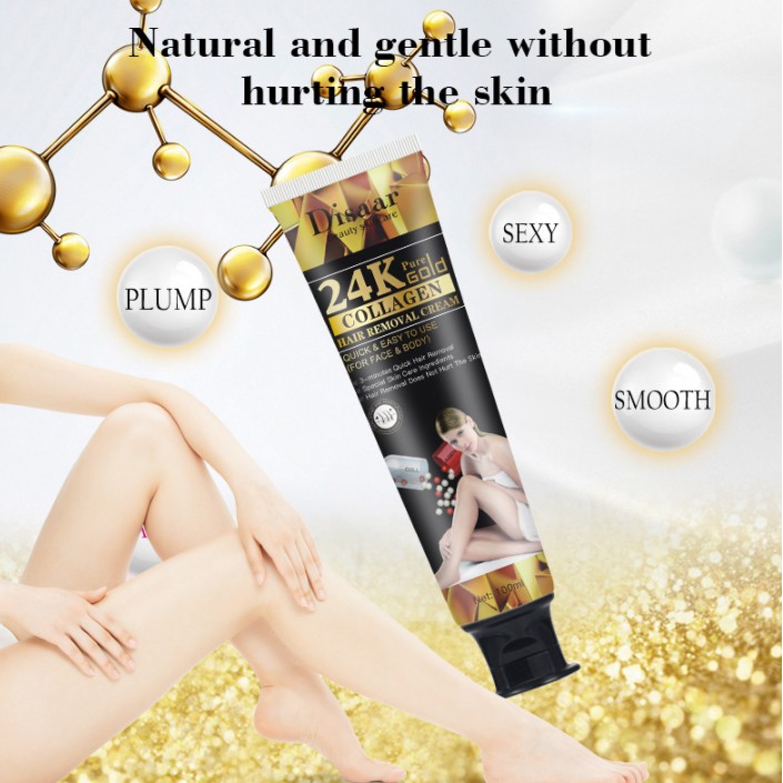 Kem tẩy lông body Disaar 24K Gold Collagen 100ml | BigBuy360 - bigbuy360.vn