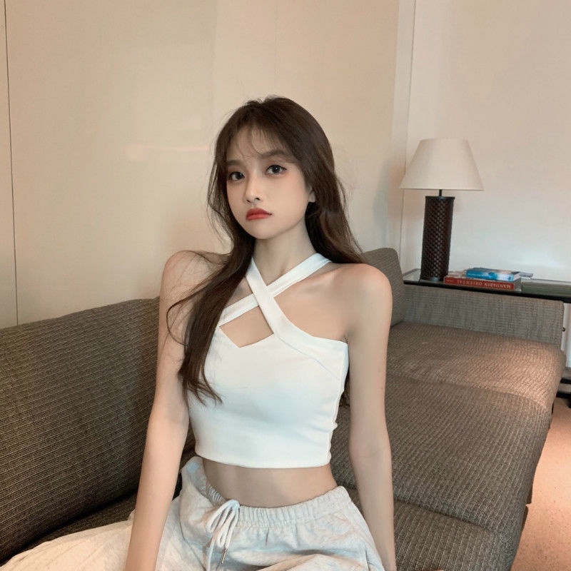 Áo croptop hai dây hở lưng gợi cảm thời trang xuân thu cho nữ