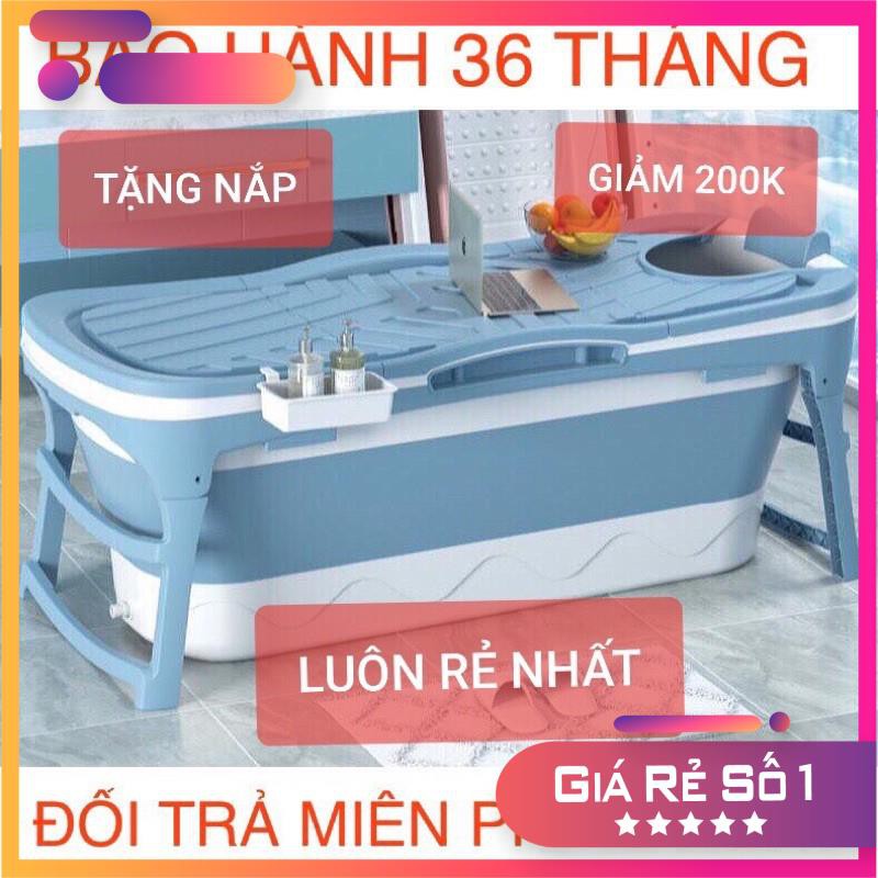 Bồn tắm gấp gọn cho người lớn, gia đình tắm, xông hơi thư giãn chất liệu nhựa PP và Silicon [ Bảo Hành 3 năm ]