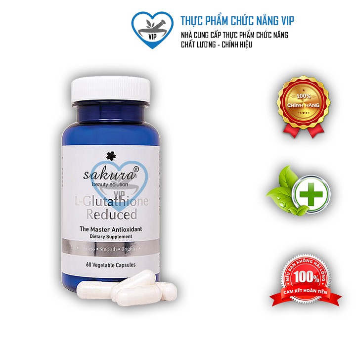 Viên uống trắng da Sakura L- Glutathione Reduced hỗ trợ đẹp da giảm nám và chống lão hoá nhập khẩu chính hãng hiệu quả
