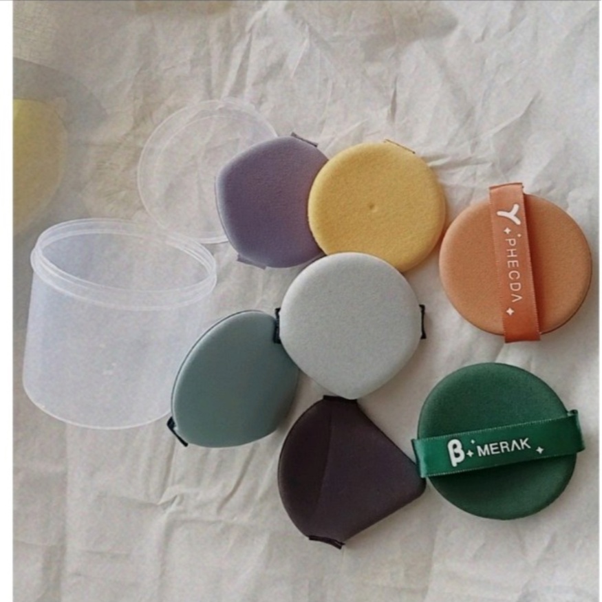 SET 7 bông mút tròn Đánh Phấn Trang Điểm