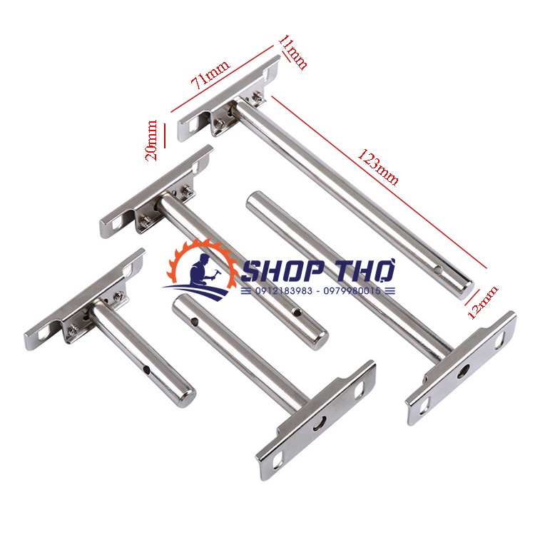 Bas chữ T gắn đợt trang trí chất liệu thép đặc phi 10 và 12mm