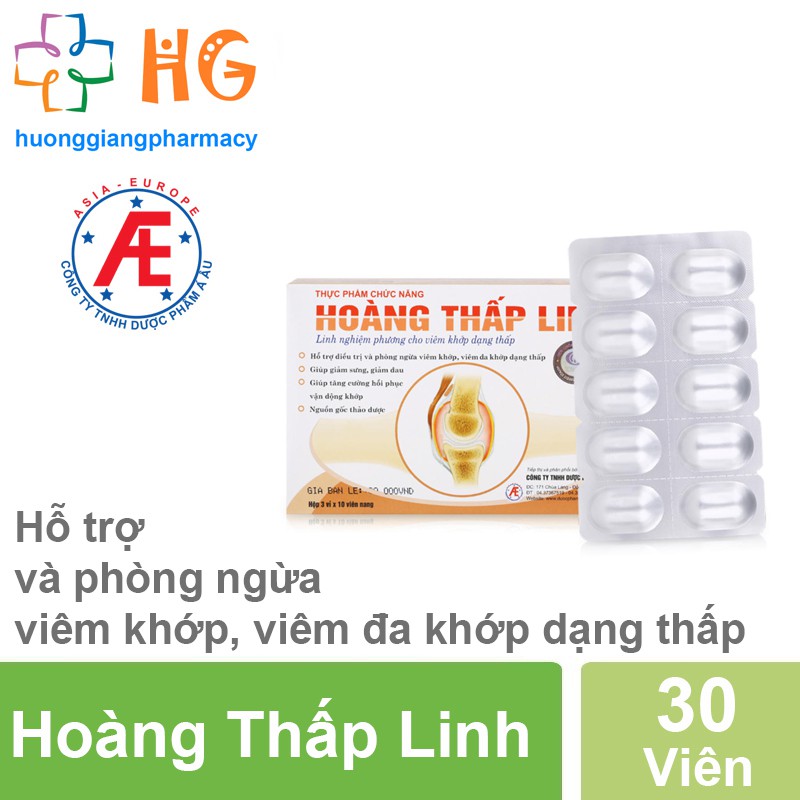 Hoàng Thấp Linh - Hỗ trợ và phòng ngừa viêm khớp, viên đa khớp dạng thấp (Hộp 30 viên)