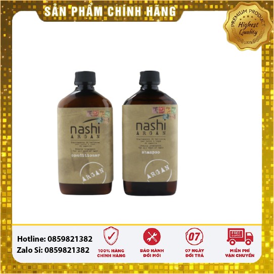 NASHI DẦU GỘI XẢ PHỤC HỒI HƯ TỔN NASHI ARGAN 500ML - CHÍNH HÃNG