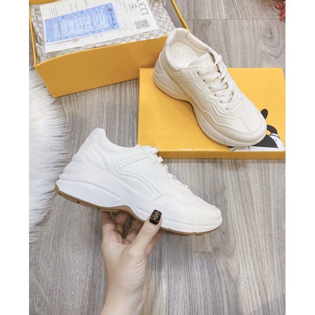 Giày thể thao sneaker trắng đế nâu fullbox hàng quảng châu cao cấp