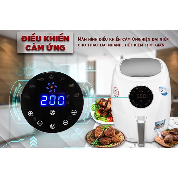 Nồi chiên không dầu điện tử Perfect 5L PF-D88 / D92 - Hapos phân phối chính hãng