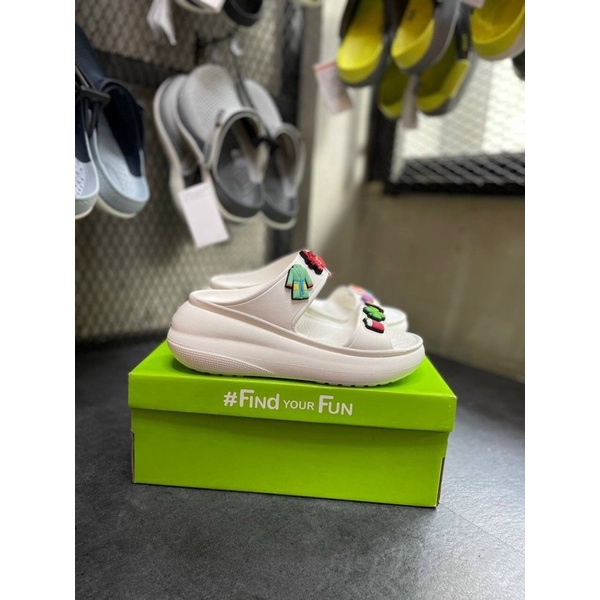 Dép Lê Cross cao gót 2 quai ngang đúc nguyên khối siêu bền, chống mùi hôi chân