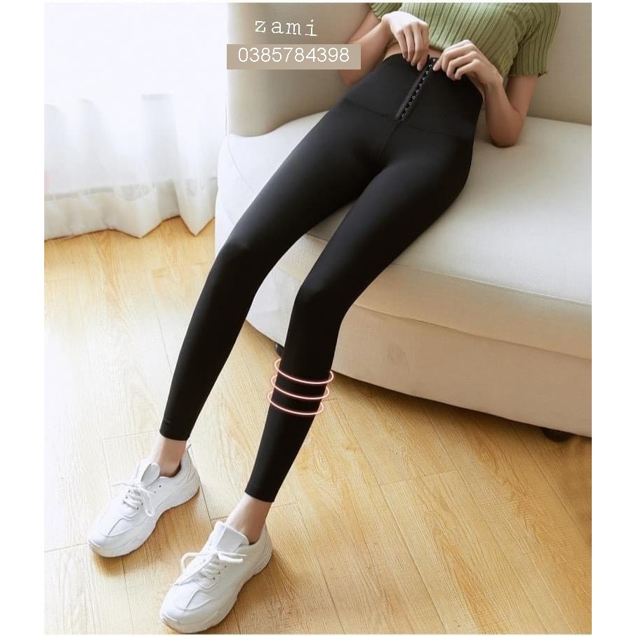 Quần Legging Nữ HOT Khuy Gen Bụng-Nâng Mông Co Giãn 4D, Dài Lửng Đùi, Túi Xinh Siêu Hót