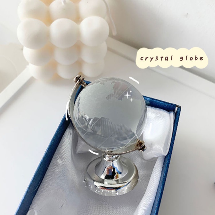 Quả Cầu Thủy Tinh Mini Pha Lê Trang Trí Crystal Globe