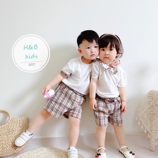 Sét váy/quần kẻ caro đi học/đi chơi cực yêu cho bé trai và bé gái