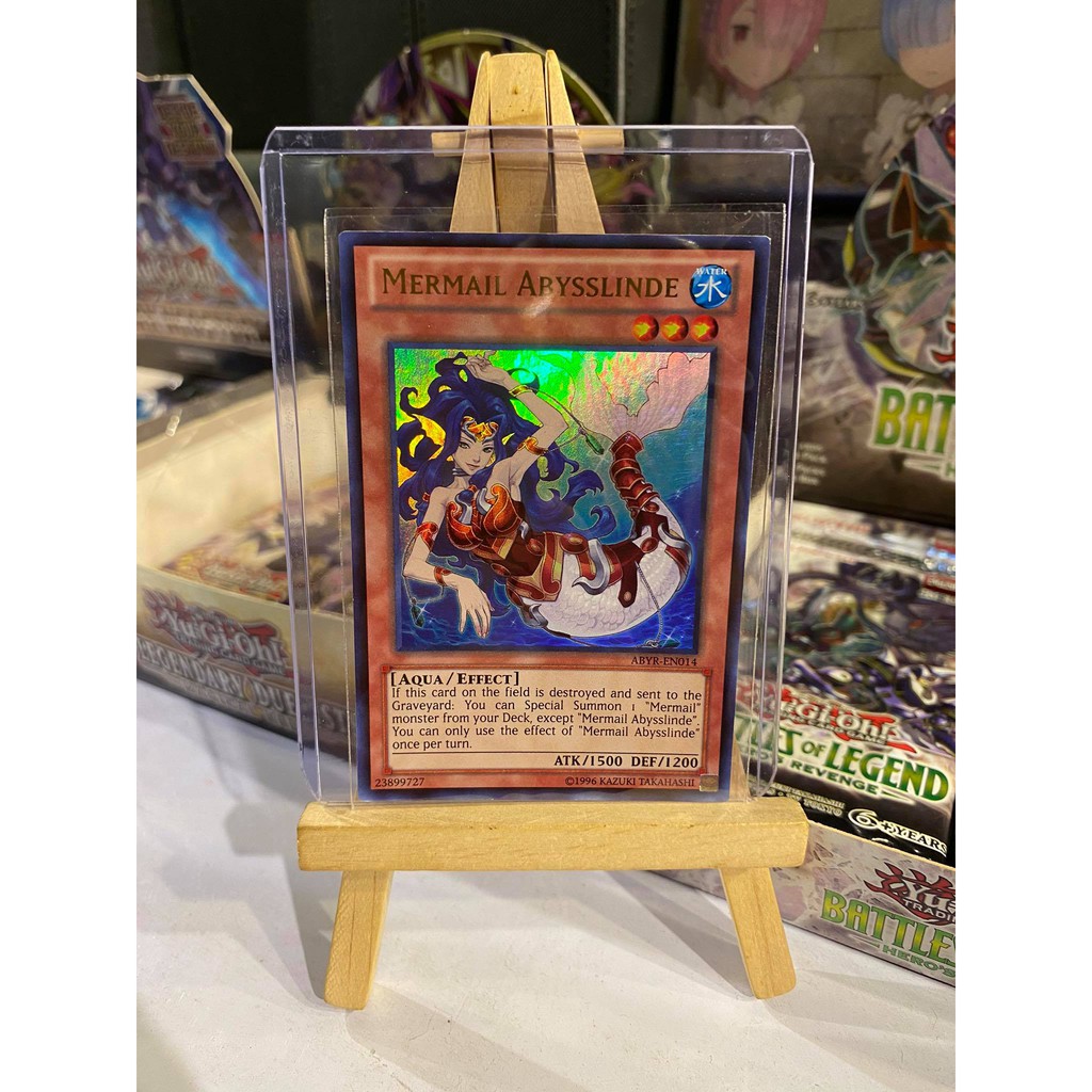 Lá bài thẻ bài Yugioh Mermail Abysslinde – Ultra Rare - Tặng bọc bài nhựa bảo quản