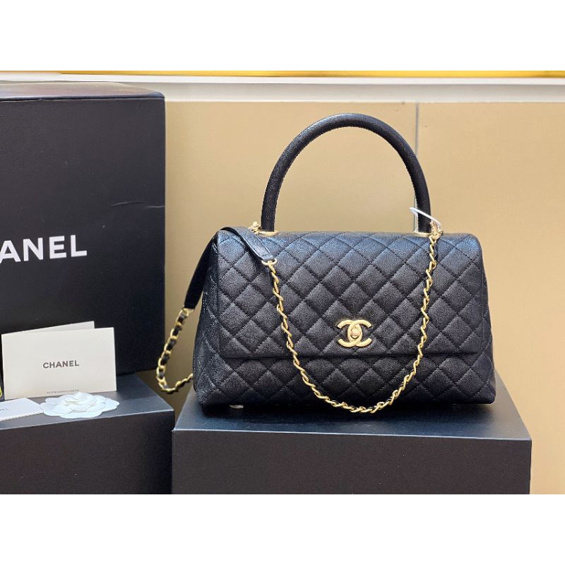 Túi xách nữ C.N Co.co da hạt sz28cm quai cầm vồng cao chắc chắn cực sang