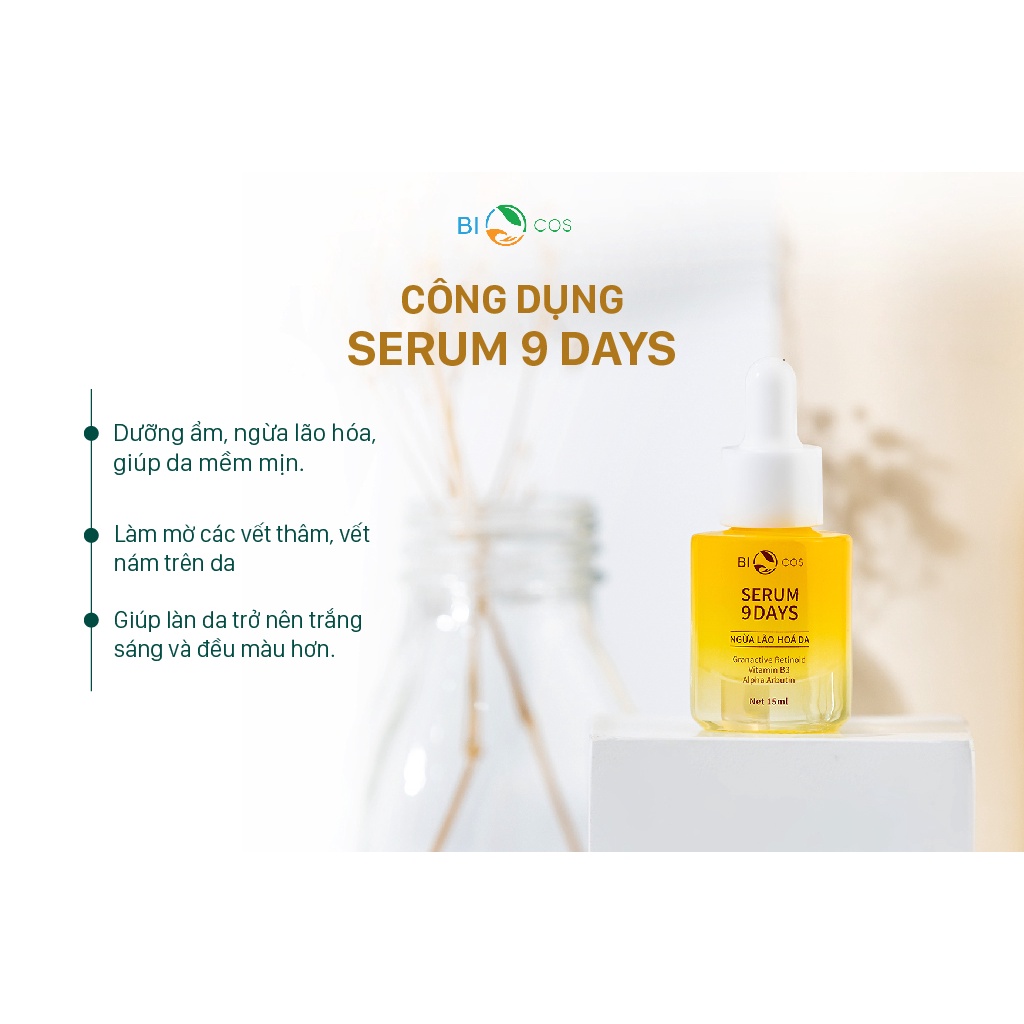 Retinoid - Serum 9 days , 9 ngày tái sinh, phục hồi và lấp đầy nếp nhăn, ngăn ngừa lão hóa da