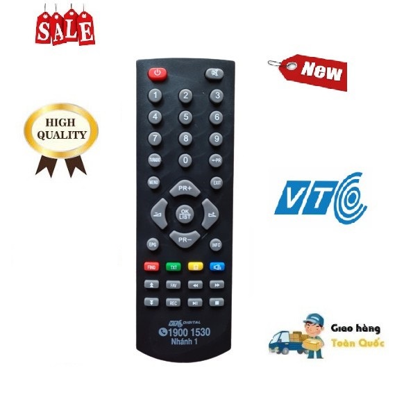 Điều Khiển Đầu Thu Kỹ thuật số VTC các loại model T201 T202 T203