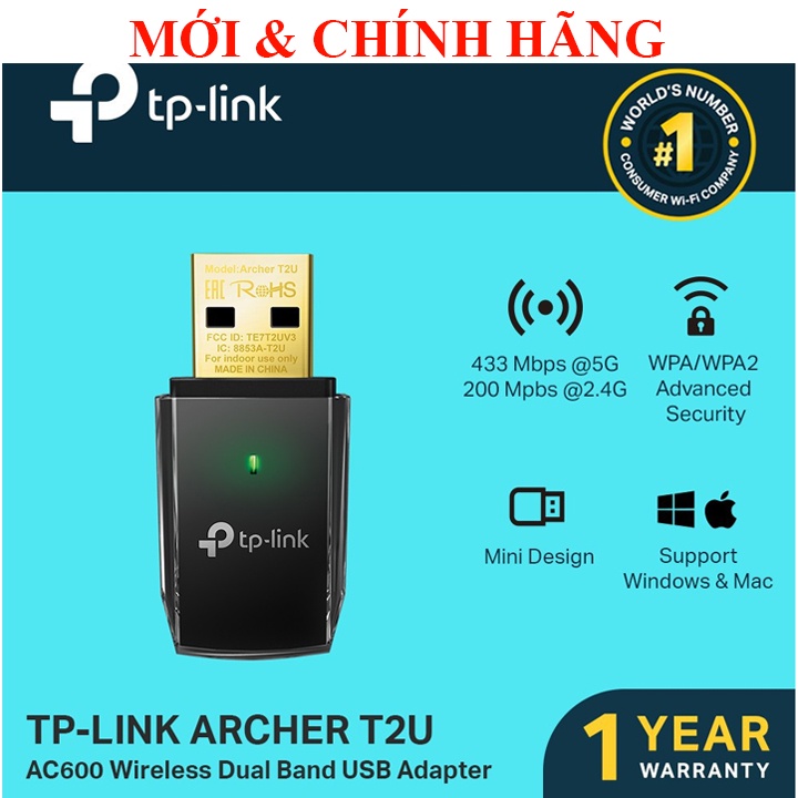 USB Wifi TP-Link Archer T2U Plus, Archer T2U Nano, TL-WN823N, TL-WN725N, TL-WN722N