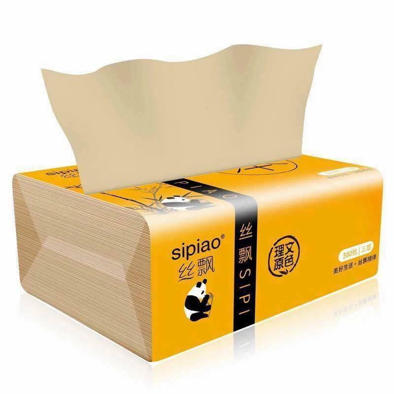 Gói giấy ăn sợi tre Sipiao không tẩy trắng